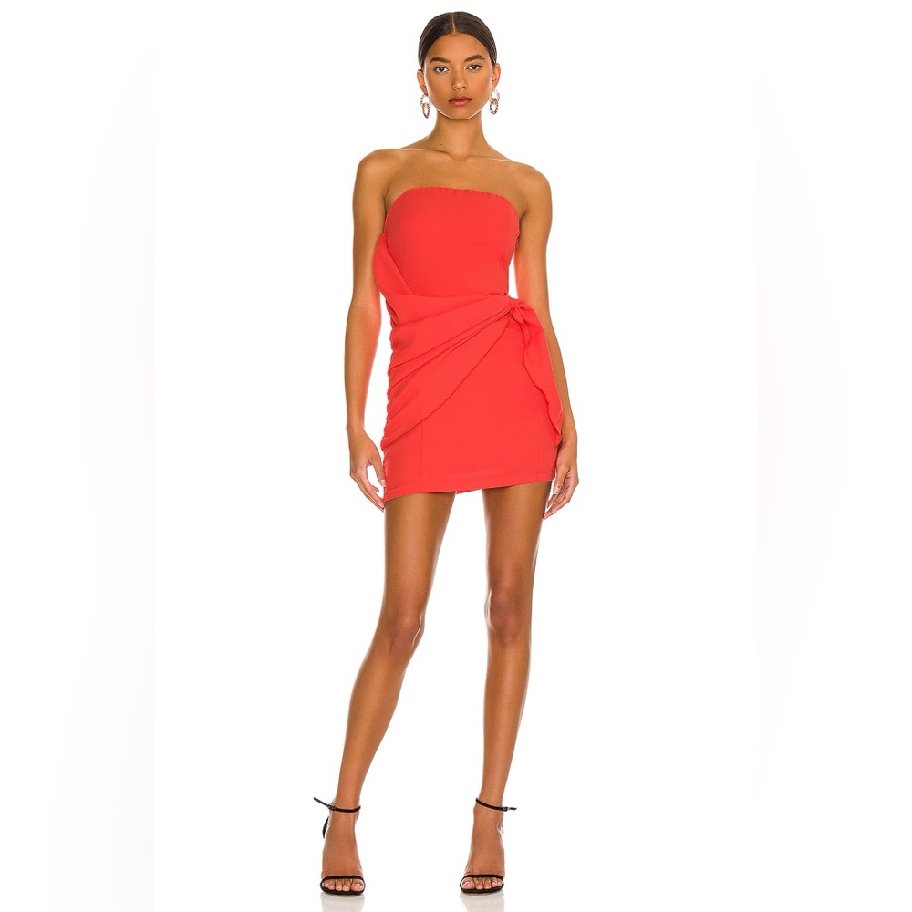 Superdown Andria Strapless Mini Dress in Red